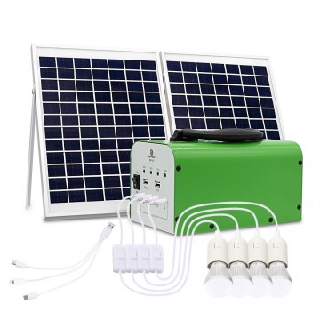 Go Green Portable Solar Energy Kit - 12V/7000mAh